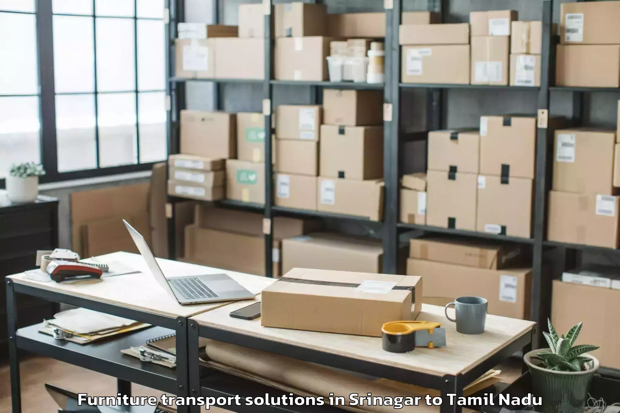 Leading Srinagar to Chennai Port Furniture Transport Solutions Provider